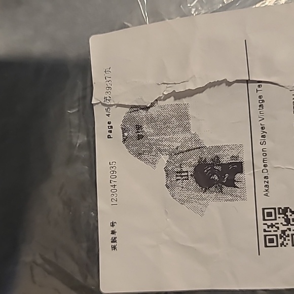 NEW! Akaza Demon Slayer graphic t-shirt. Grey Wash, xl, Unisex - Picture 3 of 6